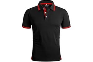 SCODI Men's Short Sleeve Polo Shirt Breathable Athletic Golf Shirt Tennis Casual T-Shirt