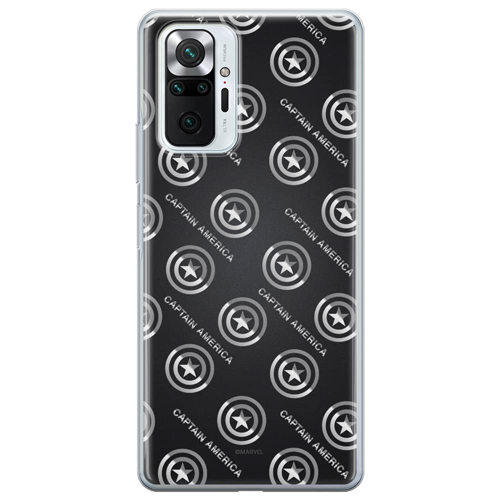 ERT GROUP mobile phone case for Xiaomi REDMI NOTE 10 PRO original and officially Licensed Marvel pattern Captain America 012 optimally adapted to the shape of the mobile phone, case made of TPU