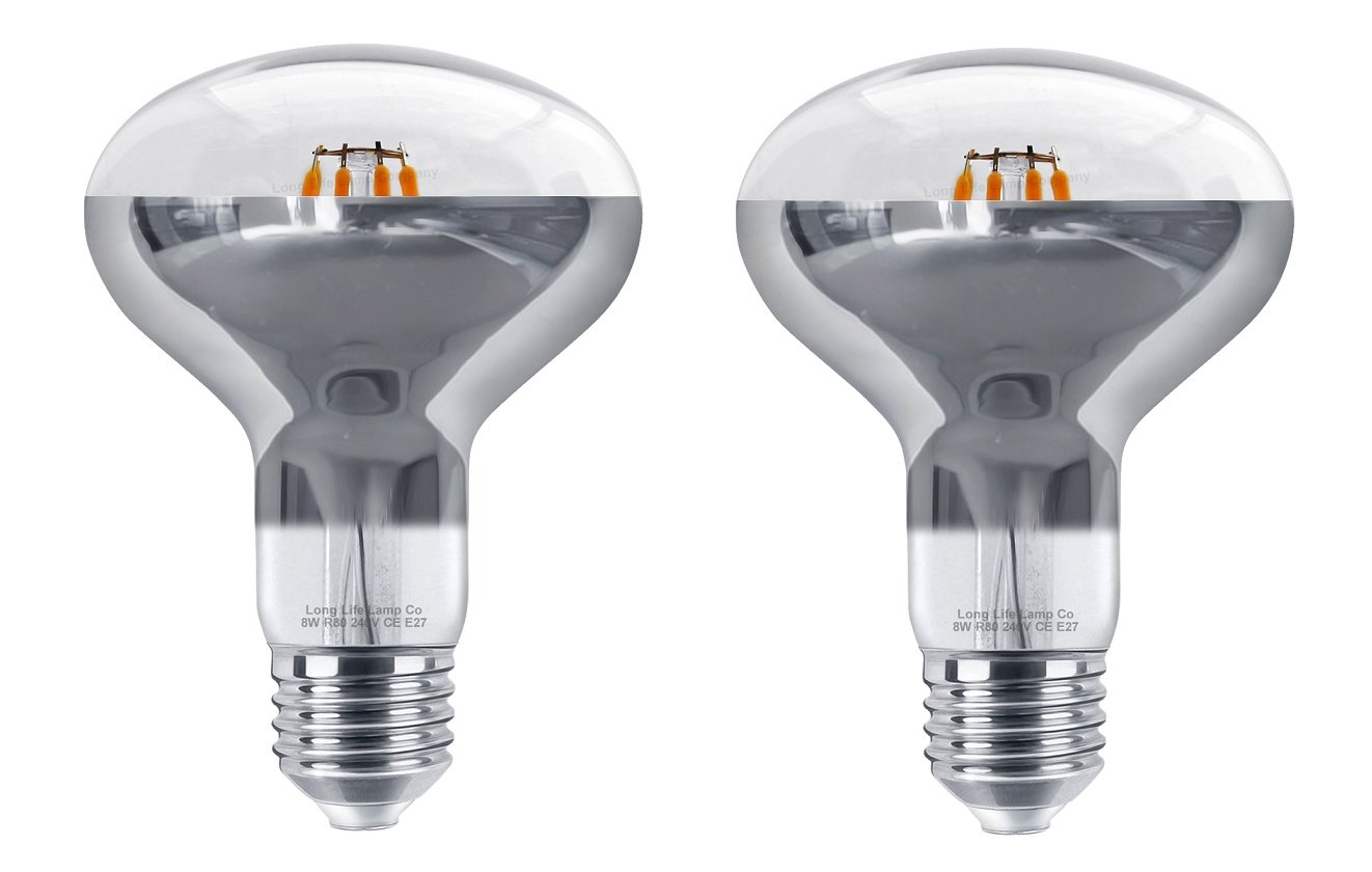Long Life Lamp Company 2 x 8w LED R80 Reflector Light Bulb E27 Warm White