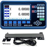 DRO Digital Readout 2 Axis Screen DRO Readout Display Linear Scale for Bridgeport/Knee Mill Milling Machine Lathe Machine Tools (DRO-2MS-LCD)