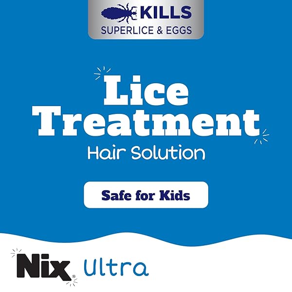 NIX ULTRA LICE REMOVAL KIT, LICE TREATMENT HAIR SOLUTION, 3.4 FL OZ & LICE REMOVAL COMB