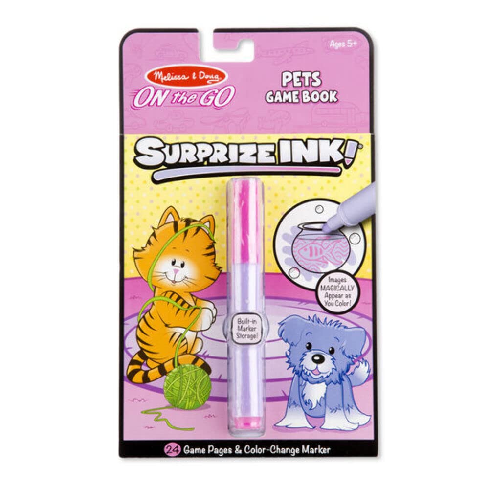 Melissa And Doug On The Go Surprize Ink Game Book Pets Pink