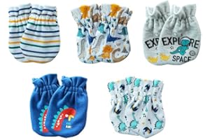 CHAMIE Unisex Baby Cotton Scratch Mittens For Newborn Baby Boys Girls Mittens Accessory 0-6 Months