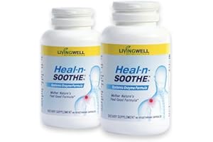 HEAL-N-SOOTHE Natural Joint Support Supplement - Proteolytic Enzymes for Maximum Joint Support and Back Support - 180 Count for Men and Women