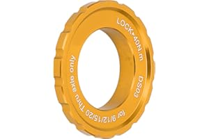 LAIRUN Centerlock Lockring, Rust Resistant Universal Anti Deformation Durable Centerlock Cover CNC Machining for Mountain Bike(Gold)
