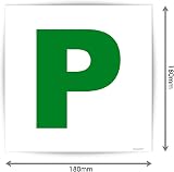 Sara Prints Pack of 2 P Plates Self Adhesive 180x180 mm P Sign view 3