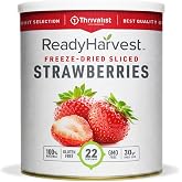 Ready Harvest Freeze-Dried Sliced Strawberries, Dried Fruit, #10 Can | 22 Servings &bull; 30-Year Shelf Life &bull; Bulk Dried Fruit for Snacking, Smoothies, Baking, Preparedness &amp; Emergency Food Storage