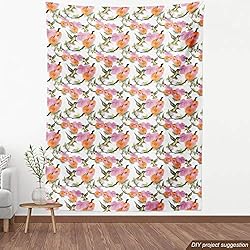 Ambesonne Hummingbird Fabric by The