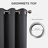 Joydeco Blackout Curtains 96 Inch Two Panels Thermal Insulated Dark Grey view 5