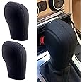 jokormo 2 Pack Silicone Car Shift Covers, Gear Lever Protectors, Automobile Interior Decoration Replacements, Universal for Most Cars, SUVs and Vans (Black #Opening Type)