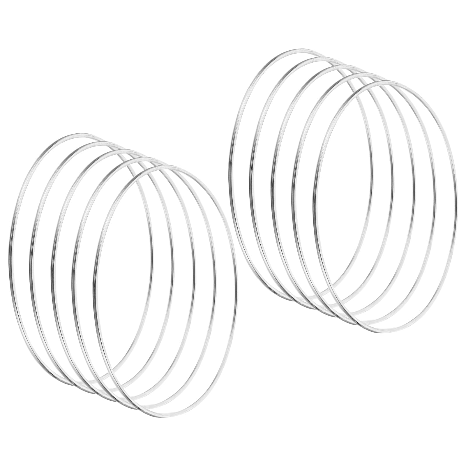 PATIKIL 5.5 Inch Dream Catcher Rings, 20 Pcs Metal Macrame Wreath Floral Round Ring Hoop for Christmas Decor Home Car DIY Craft Wedding Wall Hanging Decorations, Silver — image 1