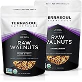 Terrasoul Superfoods Organic Raw Walnuts, 2 Lbs (2 Pack) - Chandler Variety | Fresh | Light Color