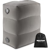 Inflatable Travel Foot Rest Pillow, Kids Airplane Bed, Adjustable Height Leg Pillow for Air Travel, Make a Flat Bed for Kids 