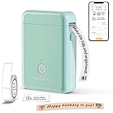 ORGBRO Label Maker Machine with Tape, X1 Portable Bluetooth Mini Label Printer, Support Pre-Cut & Continuous Label, Wireless Small Label Makers with Versatile App for School Home Office Organization