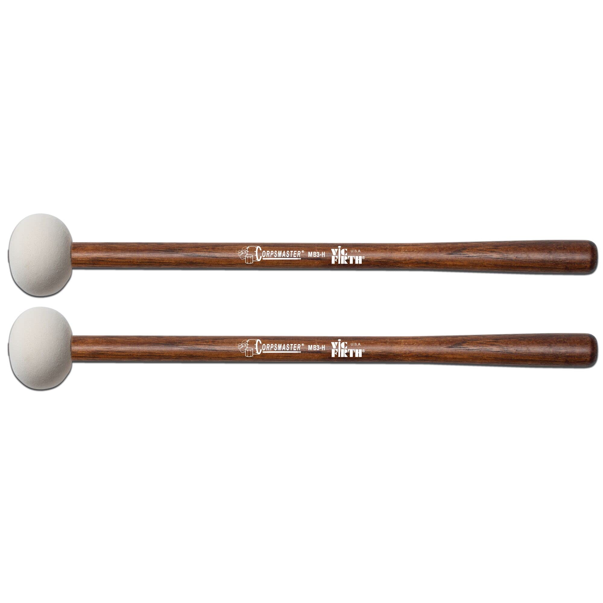 Vic FIrth - Corpsmaster® Series Bass Drum Mallet - MB3H - Large Head - Hard — image 1