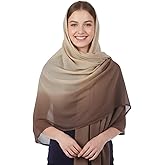 Geyoga Ombre Hijab Head Scarf for Women Muslim Modal Rayon Shawl Lightweight Soft Head Wrap
