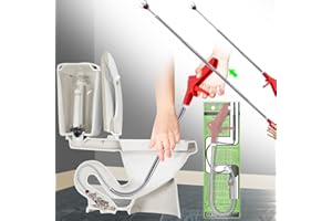 Aozzy Toilet Snake Clog Remover Toilet Auger Grabber Tool Plumbing Snake for Toilet Stainless Steel Telescoping Toilet Auger Grabber Tool with Claw Picker Toilet Snake for Grab/Unclog Block