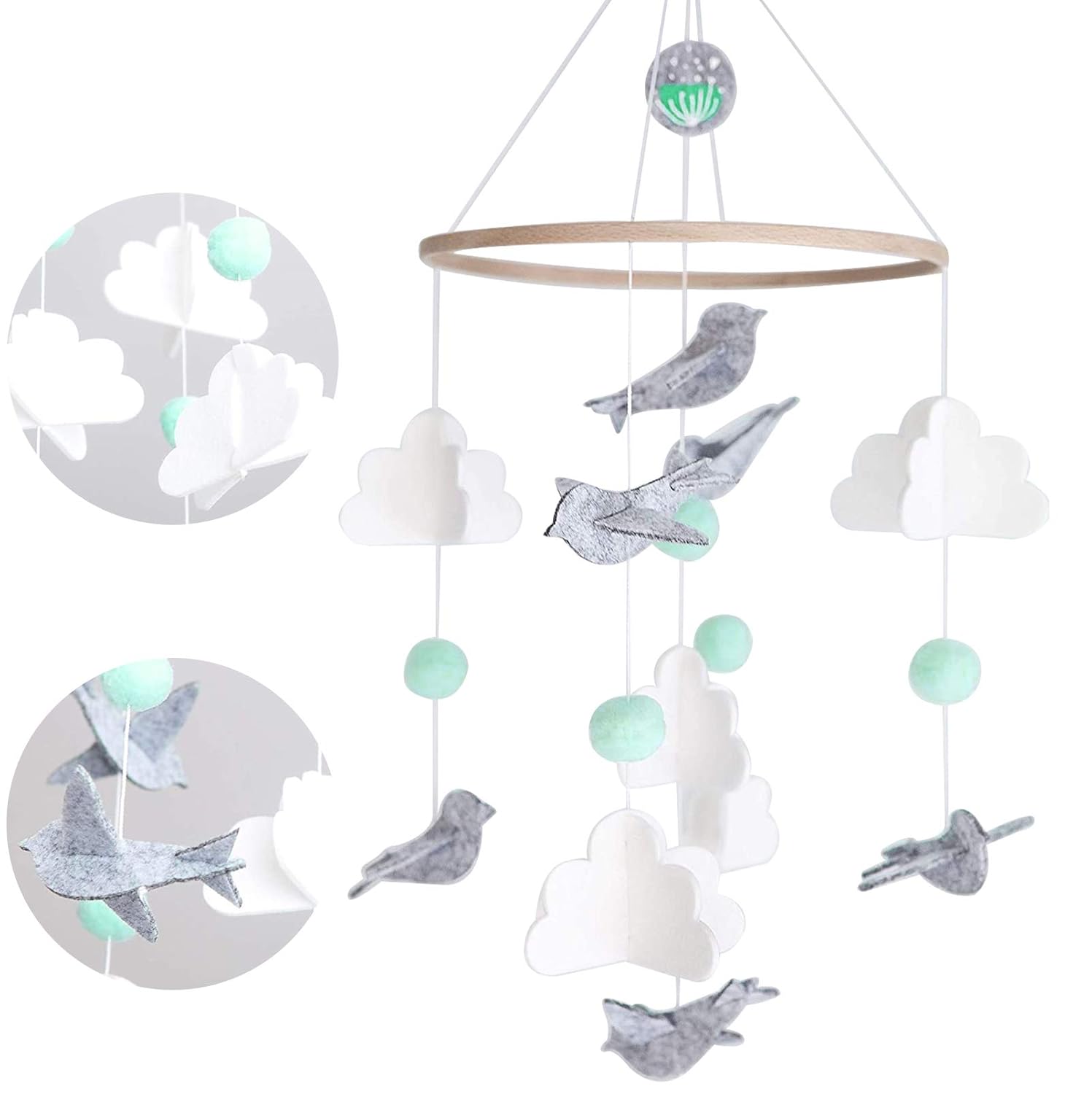 Mobile baby,Mobile Krippe,Mobile für Babybett,baby Windspiel,baby windspiel junge,Bettglocke,Krippe Mobile für Jungen und Mädchen,Dekoration für Halloween, Weihnachten