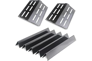 Plowo 7620 7622 Porcelain Steel Flavorizer Bars and Heat Deflector Grill Replacement Parts for Weber Genesis 300 Series E310 E320 E330 S310 S320 S330 E-310 E-320 S-310 S-320 E/S-330 EP/CEP-310