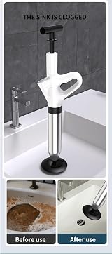 INTERNW Air Toilet Plunger Drain Blaster High Pressure Sink Unblocker Tool view 5