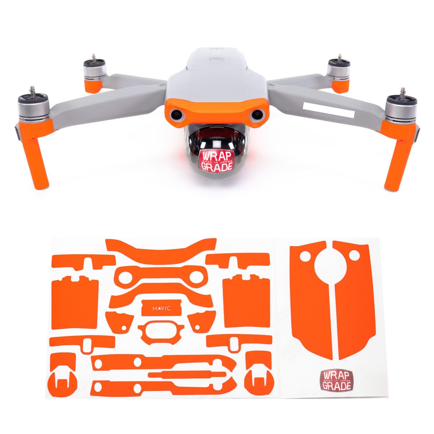 Wrapgrade Skin Compatible with DJI Mavic Air 2 | Accent Color A (NEON Orange)