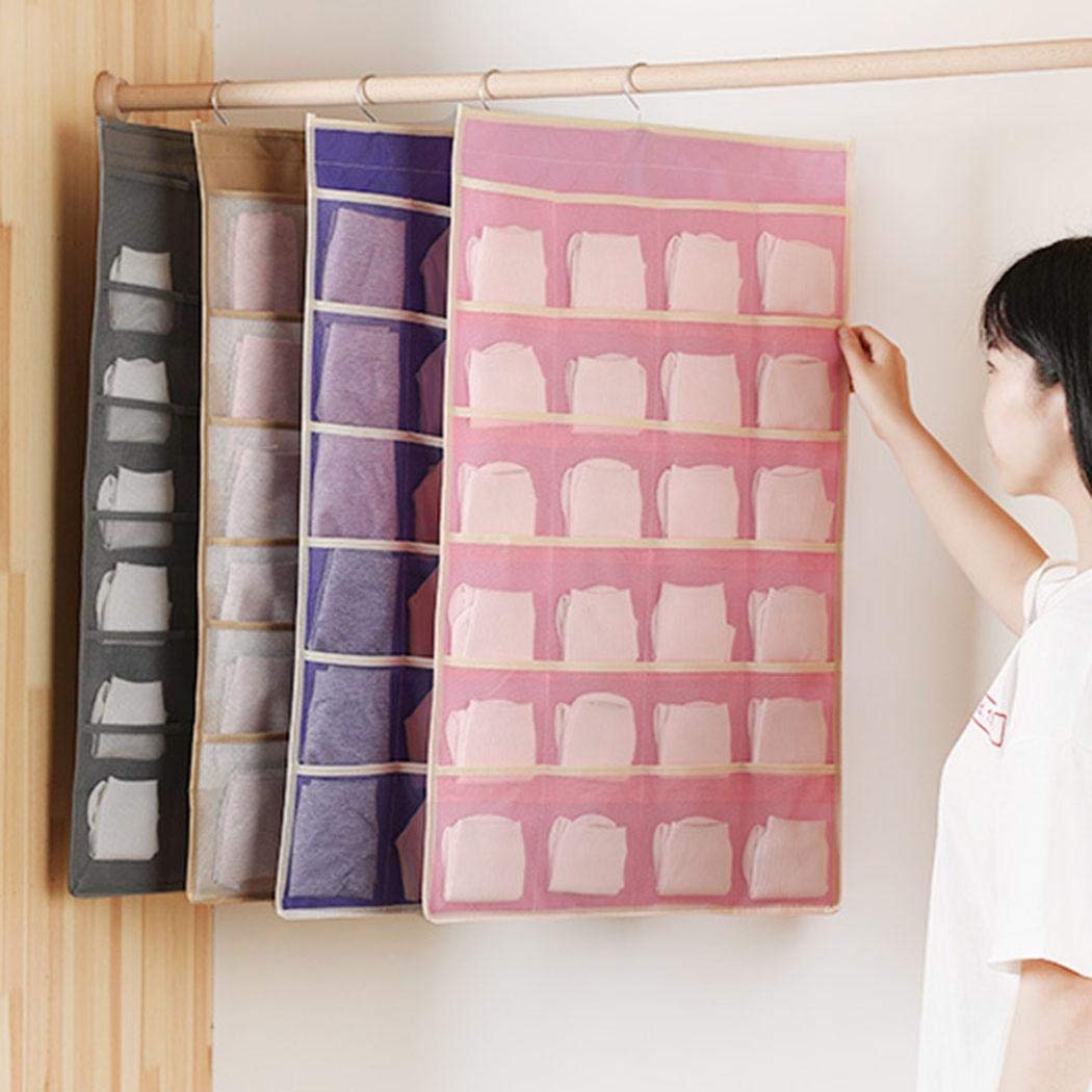 Eeilyin Underwear Finishing Bag Hanging Double-Sides Hanging Bag Space Saver Bags