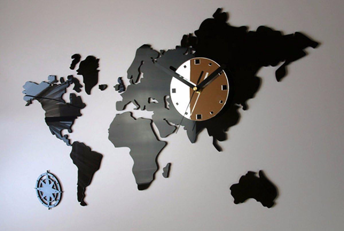 Wall Clock The Map Of The World Clock Clock Clock Office Large Living