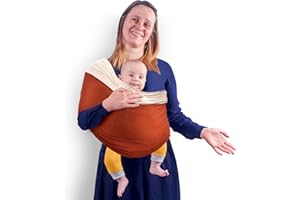 TKKOK Baby Wrap Carrier, Unisex Baby Carrier, Lightweight & Ultra Soft, Easy to Wear Baby Wrap, Perfect for Newborn Toddlers