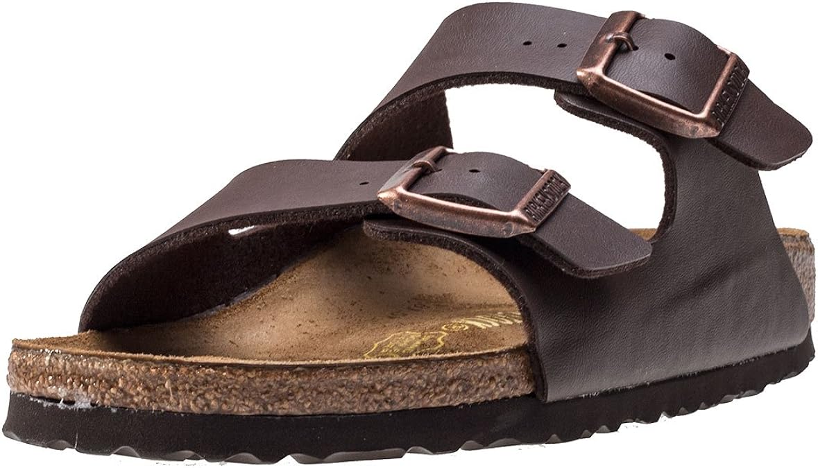 birkenstock arizona flat sandals in mink with fur lining
