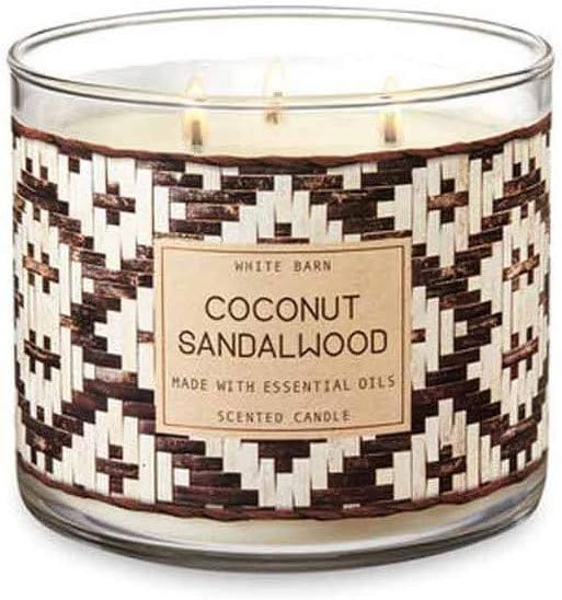 White Barn 3 Wick Candle Coconut Sandalwood Amazon.co.uk Kitchen & Home