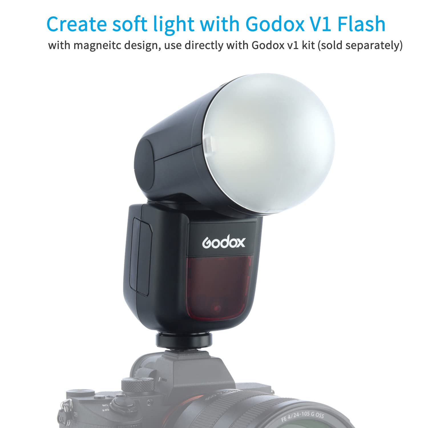 Godox AK-R11 Diffuser Dome for Godox V1 V1pro V100 Round Head Flash for Godox AD100Pro / H200R