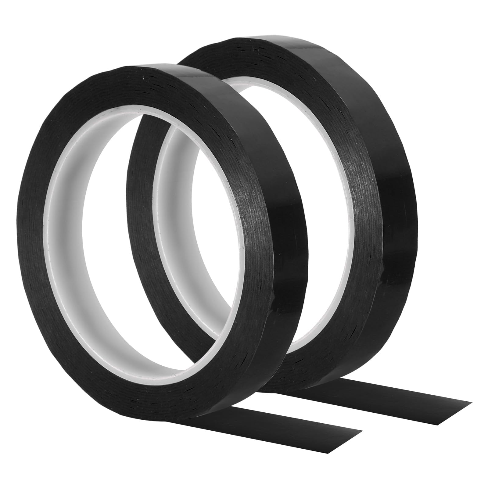 PATIKIL Whiteboard Tape 15mm 5/8", 2 Pack Thin Dry Erase Tape for Graphic Chart Marking DIY Art, Black