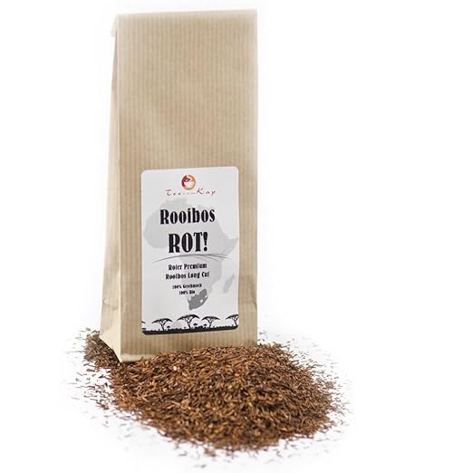 Rooibos-Tee Bio ROT von TeeVomKap®, 500 g (0,5 kg), Premium Qualität (lange lose Blätter), Roibusch-Tee, Rotbusch-Tee