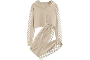 Meikulo Kids 2 Piece Outfits Girls Crop Tops Hoodies Long Sleeve Fashion Sweatshirts and Sweatpants