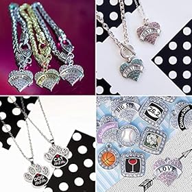 Inspired Silver - Navy Anchor Charm Ornament - Silver Circle Charm Holiday Ornaments with Cubic Zirconia Jewelry 617K0MPRPBL