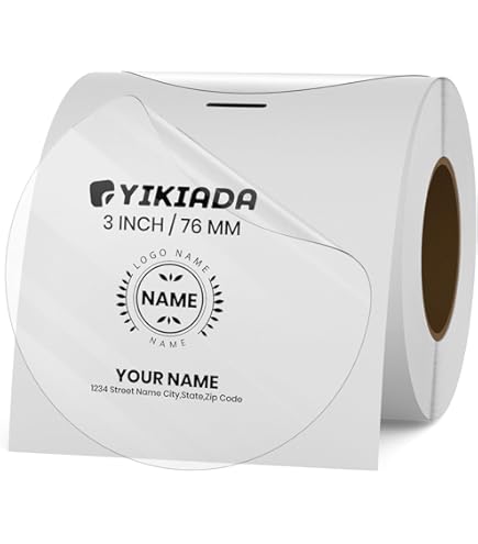 Amazon.com : YIKIADA Clear Thermal Labels Vinyl 3 × 3 Inch Self