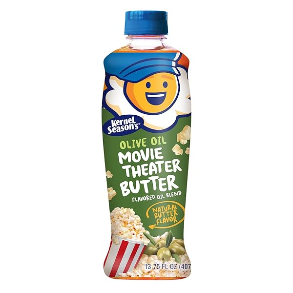 KERNEL SEASON’S MOVIE THEATER BUTTER OLIVE OIL, POPCORN OIL, 13.75 OUNCE