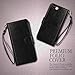 iPhone 8 Plus Wallet Case, iPhone 7 Plus Wallet Case, Welity PU Leather 9 Card Slots Flip Wristlet Wallet Case with Wrist Strap Detachable Magnetic Hard Case for Apple iPhone 7/8 Plus 5.5-inch, Black