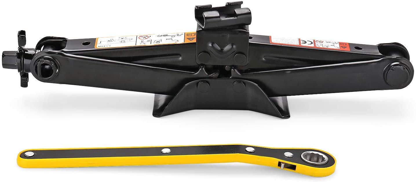 Buy DELFINO 2T Scissor Jack Car Trolley Jack Car jack with Ratchet for