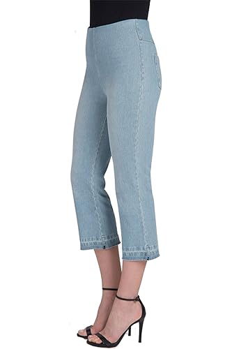 Lysse Women's Denim Crop Flare Legging Style 1642 (XS, Mineral Wash)