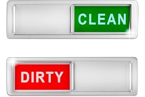 Premium Clean Dirty Dishwasher, Dirty Clean Sign for Dishwasher Stickers Easy to Read and Strong Slide for Changing Signs