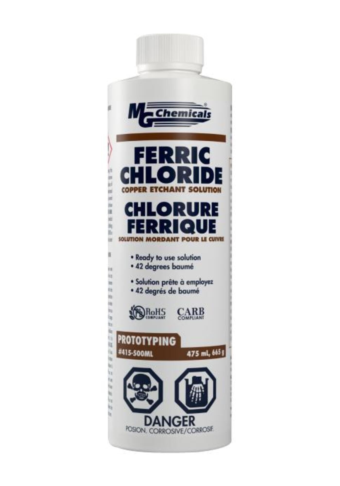 MG Chemicals 415-1L Ferric Chloride, 945mL Liquid Bottle, Dark Brown