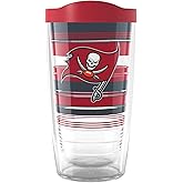 Tervis NFL Tampa Bay Buccaneers - Hype Stripes Made in USA Double Walled Insulated Tumbler Travel Cup Keeps Drinks Cold & Hot, 16oz, Classic