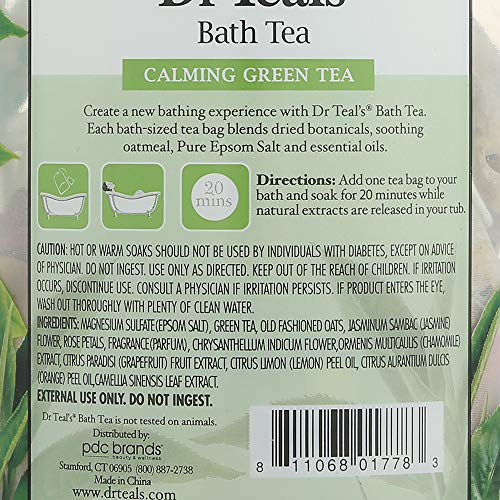 Dr Teal's Green Tea Bath Soaks 1.27 oz, pack of 3 Link Light