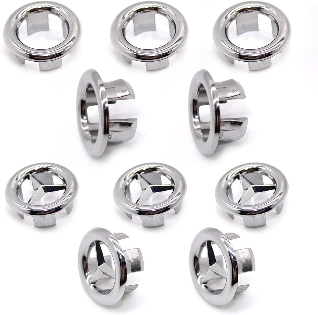 YFaith 10 Pieces Sink Overflow Ring,Round Overflow Drain Cap,Bathroom