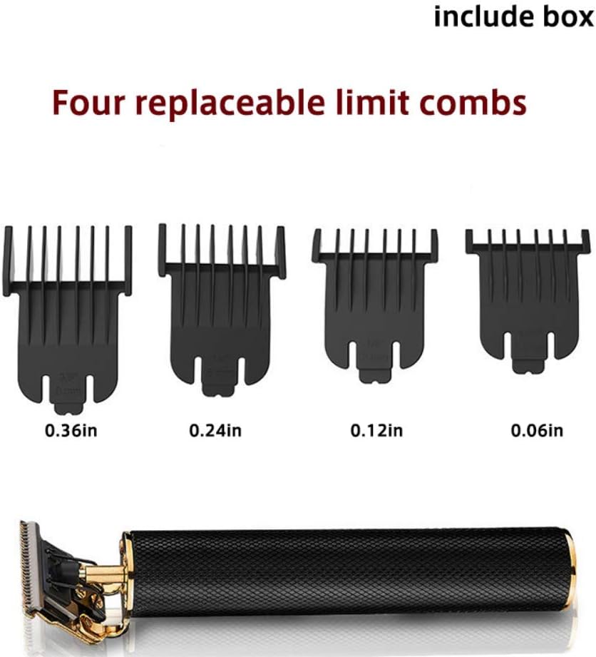 Directtyteam 2020 New Sctualised Version Hair Trimmer Mens Electric Pro T-Outliner Trimmer,240 Minutes Durable Mens Hair Trimmer Carving(Black)