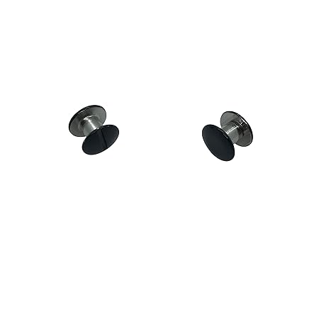 25 Stück - Buchschrauben (schwarz, Höhe: 5 mm, Ø Kopf: 10 mm, Ø Schaft: 5 mm)