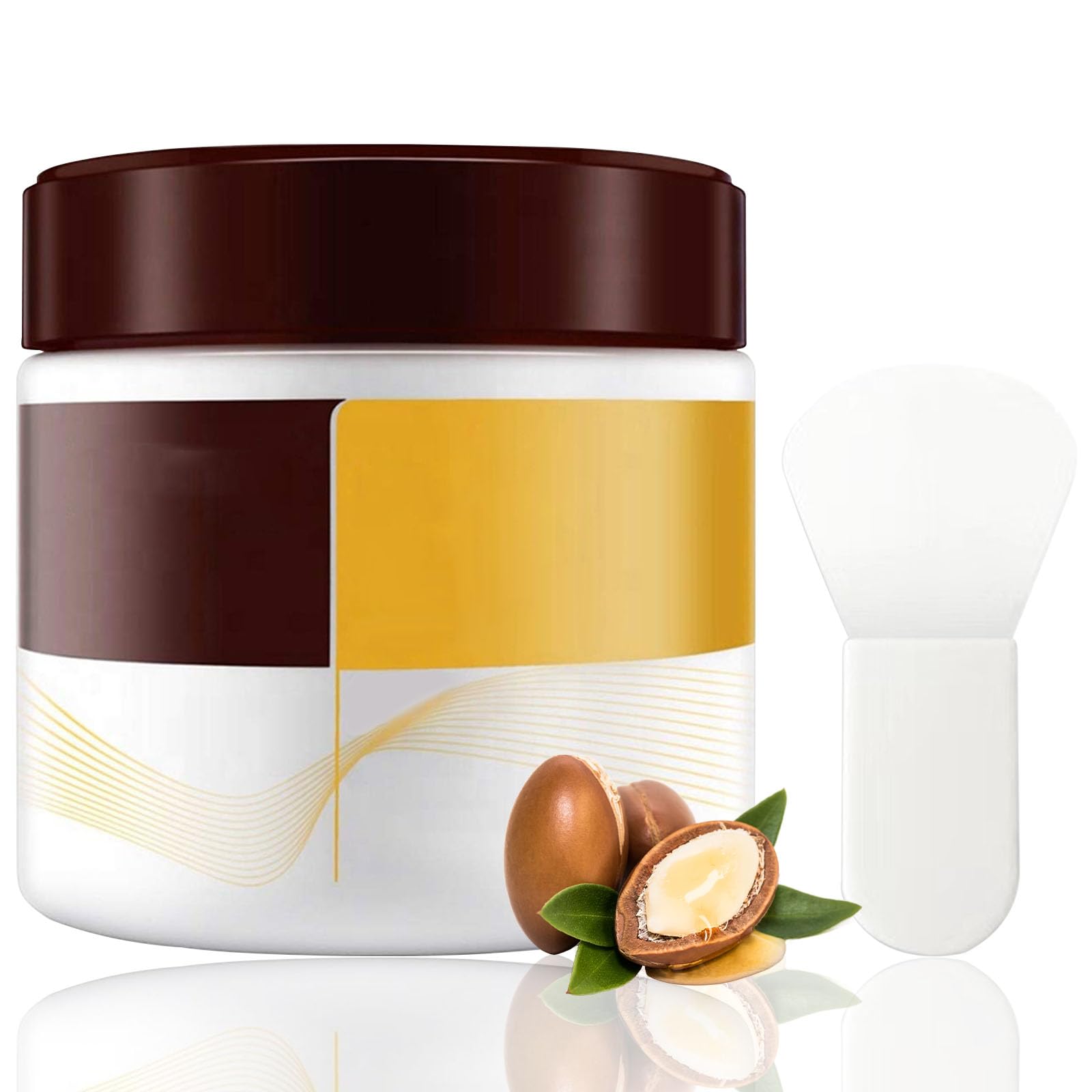 MUNSKT 500ml Moroccan Nut Oil Collagen Facial Mask Essence, Suitable for Dry Hair, Damaged Hair, Manic Hair, Deep Repair and Conditioning Hair