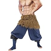 Inosuke Cosplay Costume Anime Hashibira Role Play Outfits Demon Cosplay Full Sets Suits Halloween (Small)