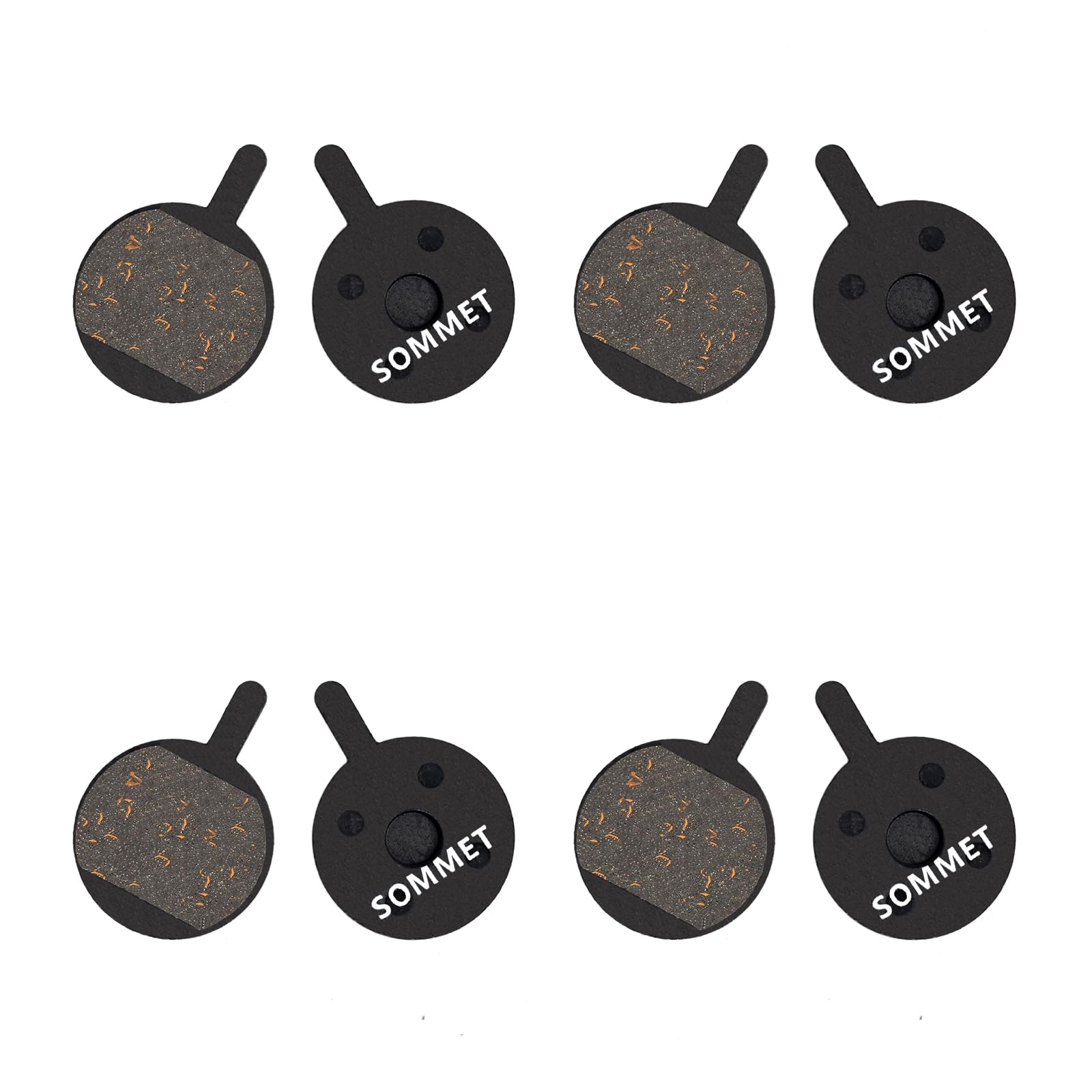 SOMMET 4 pairs Resin and Semi-Metallic Disc Brake Pads fit for PROMAX DSK-400/410 / 610 / 610J / 650 / 650J / XNINE